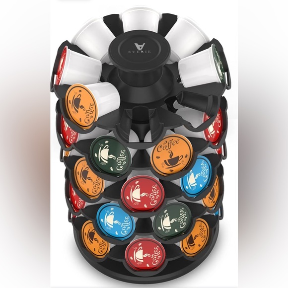 EVERIE Coffee Tea Pod Storage Carousel Holder Organizer for 40 Keurig K-Cup Pods - Picture 6 of 16